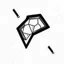 geode minimal simple tattoo design idea