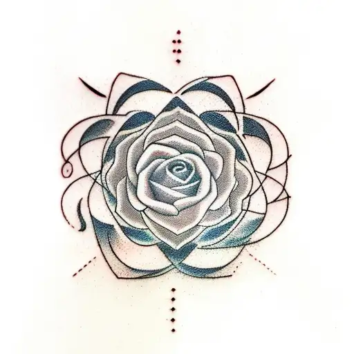 A geometric representation of the Fibonacci sequence with musical notes tattoo design idea