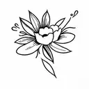 may and october birth flower tattoo design idea