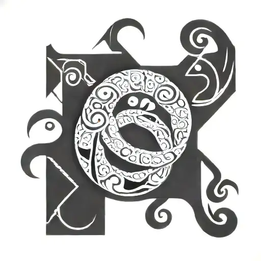 inca-geometry-snake-art-representation tattoo design idea