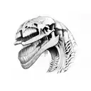 T. rex skull  tattoo design idea