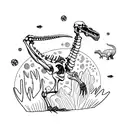 dinosaur skeleton  tattoo design idea