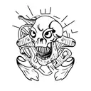 dinosaur skeleton  tattoo design idea