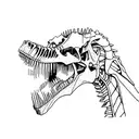 dinosaur skeleton  tattoo design idea