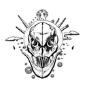 dinosaur skeleton  tattoo design idea