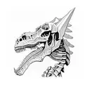 dinosaur skeleton  tattoo design idea