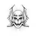 dinosaur skeleton  tattoo design idea