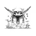 dinosaur skeleton  tattoo design idea