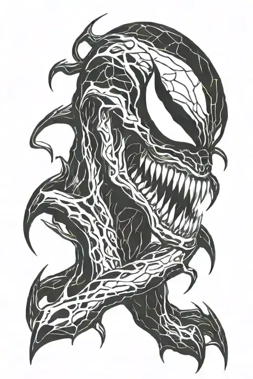 marvel's venom tattoo design idea