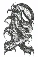 marvel's venom tattoo design idea