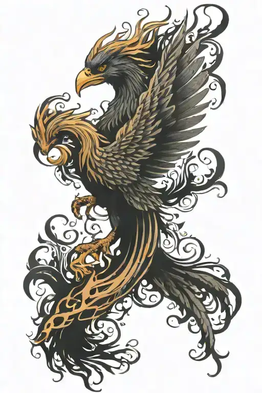full right arm sleeve about the 4 elements, for fire include a phoenix rising from the ashes, for earth include a forest tattoo design idea