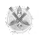 Thor with lightning and hammer tattoo design idea