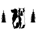 shadow of 3 headed dog tattoo design idea