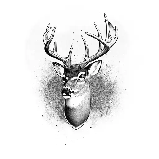whitetail deer hunter tattoo design idea