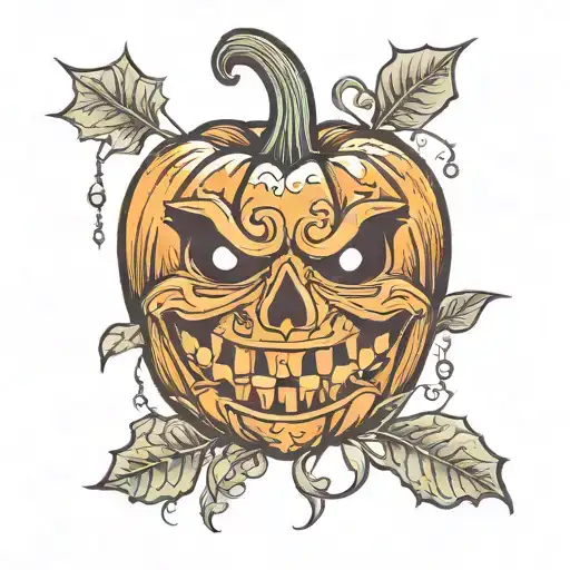 jack o lantern high drugs incorporated into the picture tattoo design idea