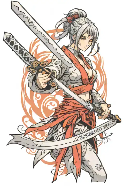 Katana Sword tattoo design idea