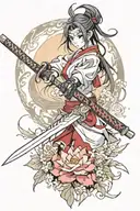Katana Sword tattoo design idea