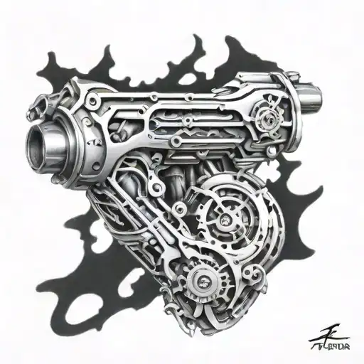 biomechanical arm sleeve tattoo design idea