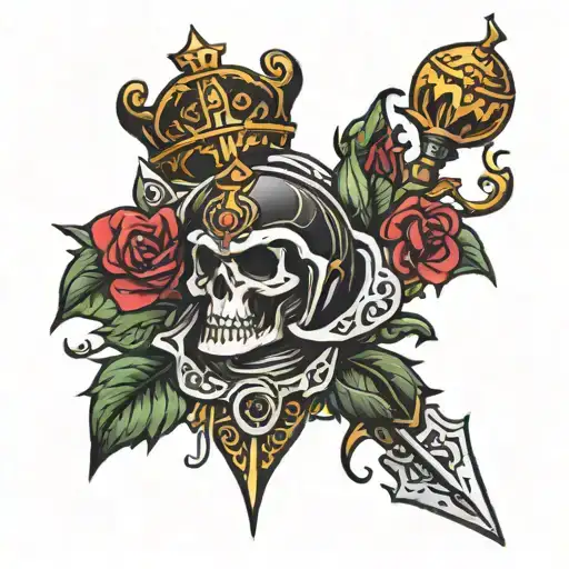 40k Black templar rose tattoo tattoo design idea