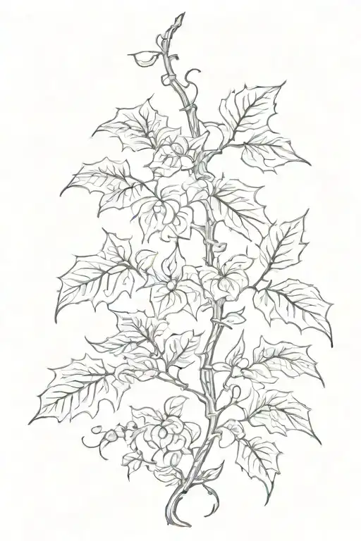 ivy vines tattoo design idea