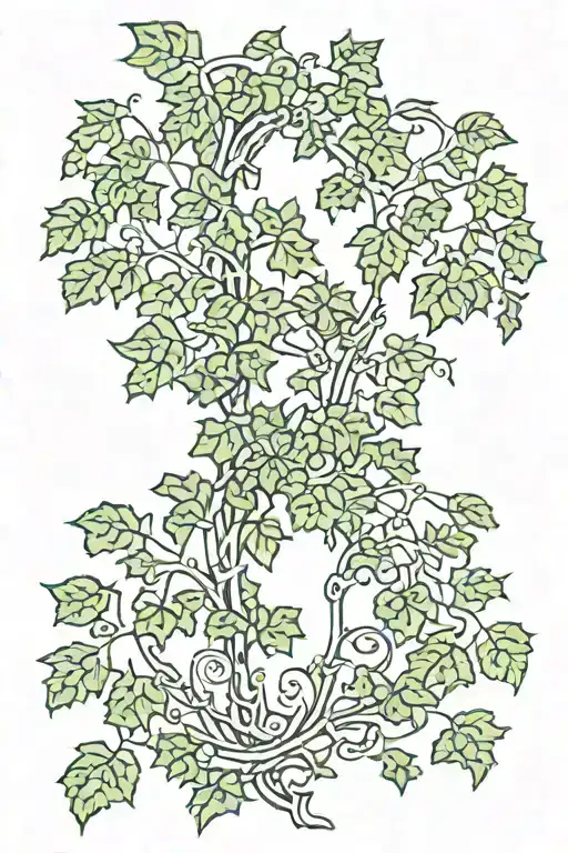 ivy vines tattoo design idea
