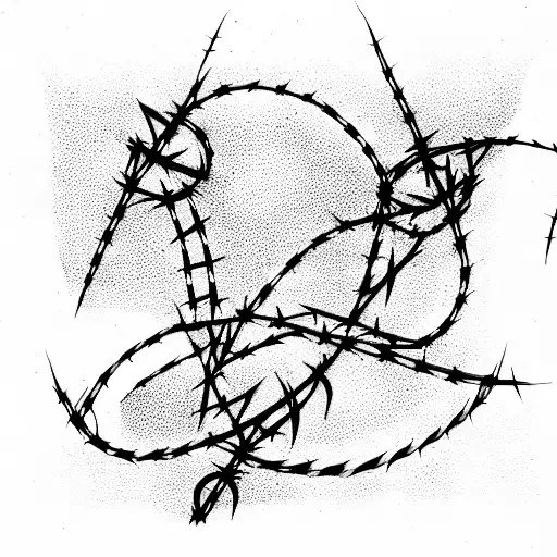 barbed wire tattoo design idea