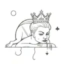 I wanna get drunk with the punk, do bump with the king creep down the hall and go to bed with the queen tattoo design idea