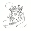 I wanna get drunk with the punk, do bump with the king creep down the hall and go to bed with the queen tattoo design idea