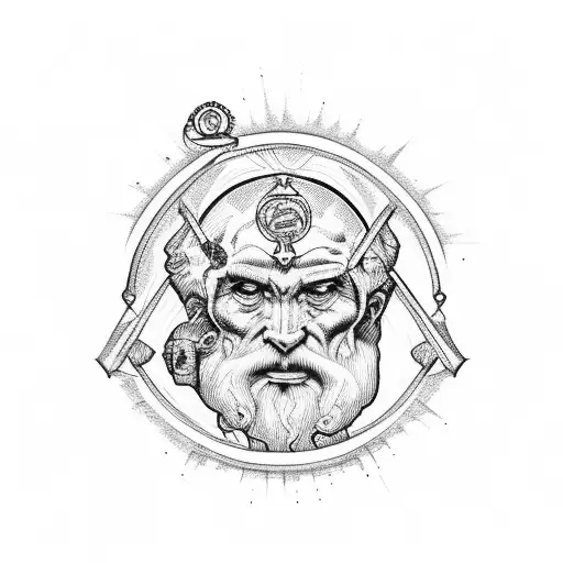 st christopher  tattoo design idea