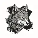 Witcher wolf medallion tattoo design idea