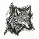 Witcher wolf medallion tattoo design idea