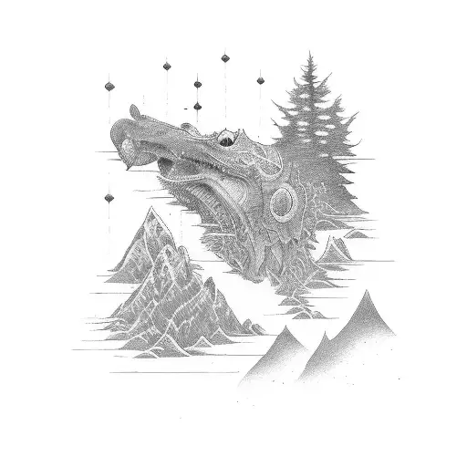 New Jersey overlay North Carolina  tattoo design idea