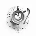 coffee tools skills art aroma  tattoo design idea