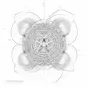 Something from Quantumphysiks with particles and waves also some mathematical equations  tattoo design idea