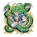 goku sleave shenlong dragon ball tattoo design idea