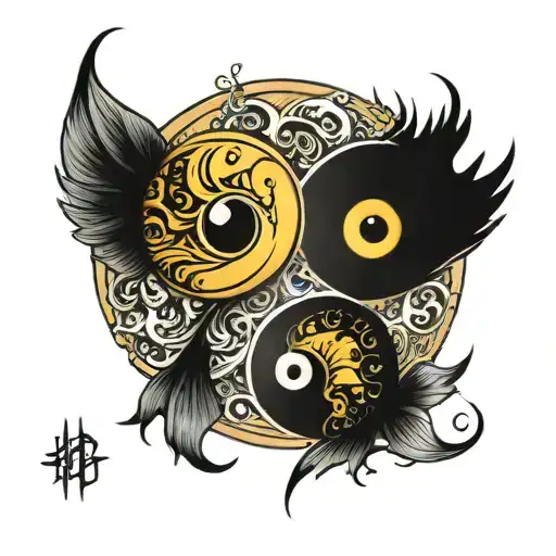 Always tattoo harry Potter Symbol Fish yin yang tattoo design idea