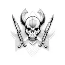 ak-47 tattoo design idea