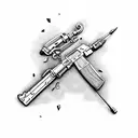 ak-47 tattoo design idea