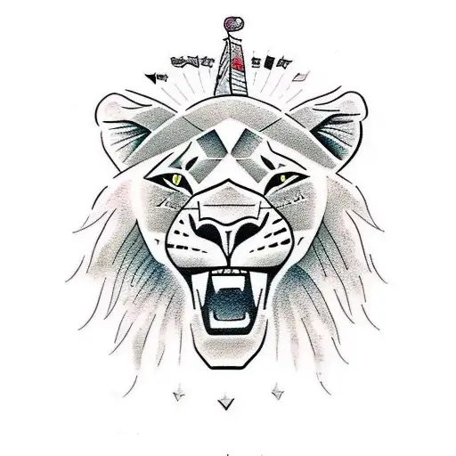 lioness in position like lion king tattoo design idea