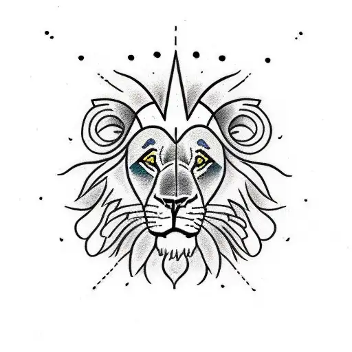 fem lion in posicion like lion king tattoo design idea