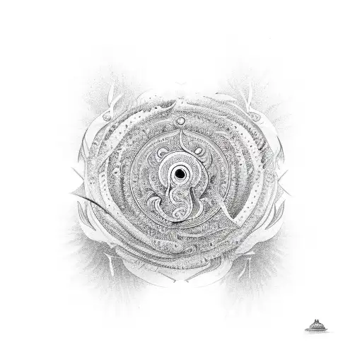 linga with aum tattoo design idea