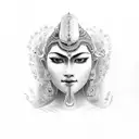 linga with aum tattoo design idea