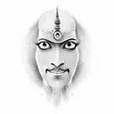 linga with aum tattoo design idea