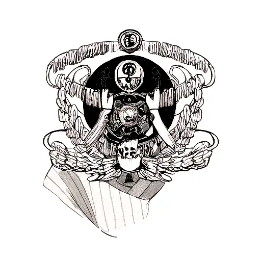 memento mori  forearm tattoo with a coin in the middle tattoo design idea