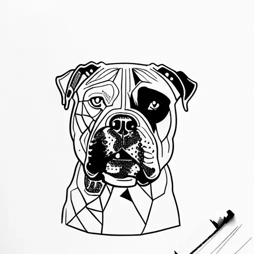 American Bulldog tattoo design idea