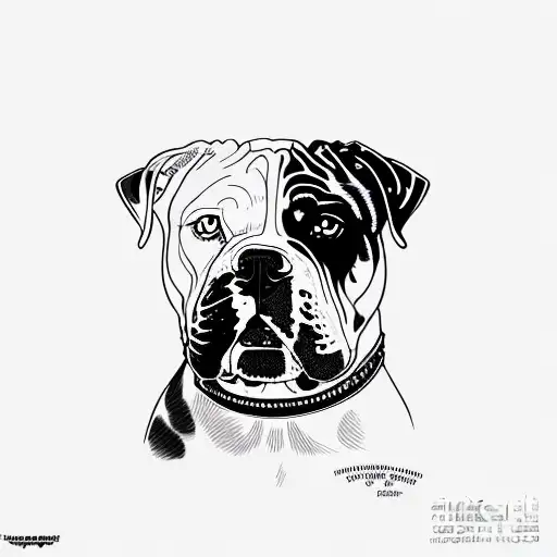 American Bulldog tattoo design idea