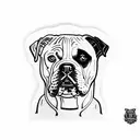 Dog American Bulldog tattoo design idea