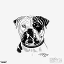 American Bulldog tattoo design idea