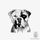 American Bulldog tattoo design idea