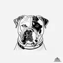 American Bulldog tattoo design idea